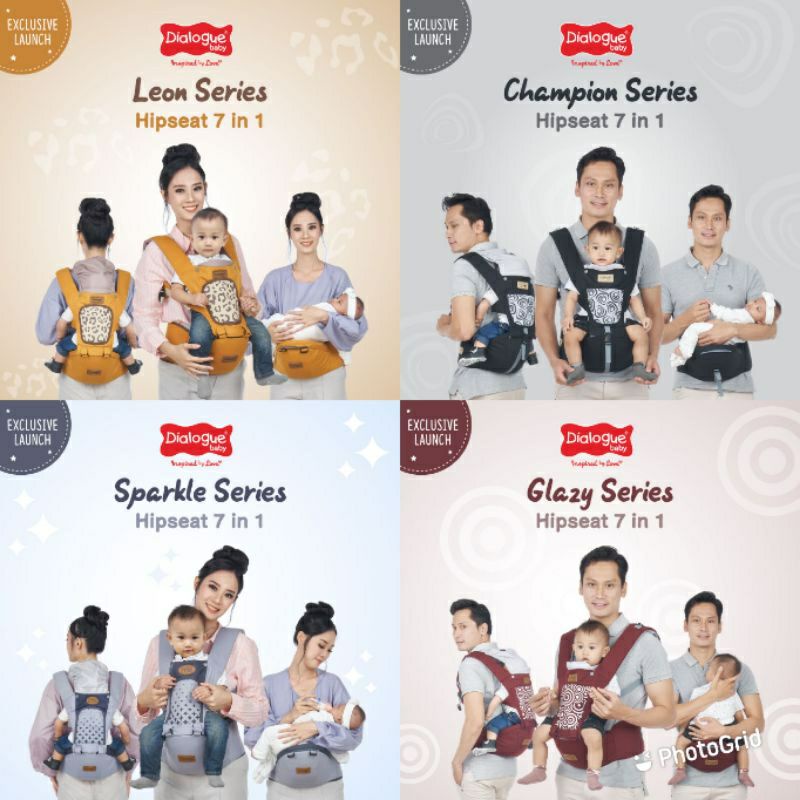 Dialogue Hipseat 7 in 1 DGG1030 Sparkel Series -  DGG1031 Glazy Series - DGG1032  Champion Series - 