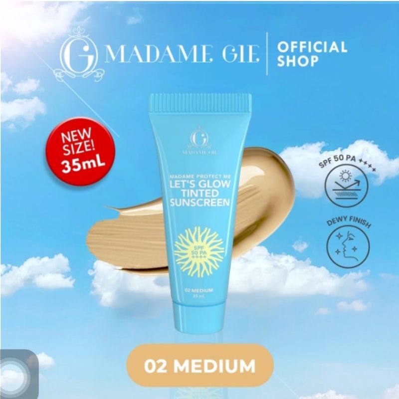 ☃Cutezz_Ching1☃Madame Gie Protect Me Let's Glow Tinted Sunscreen SPF 50 PA+++  35ml