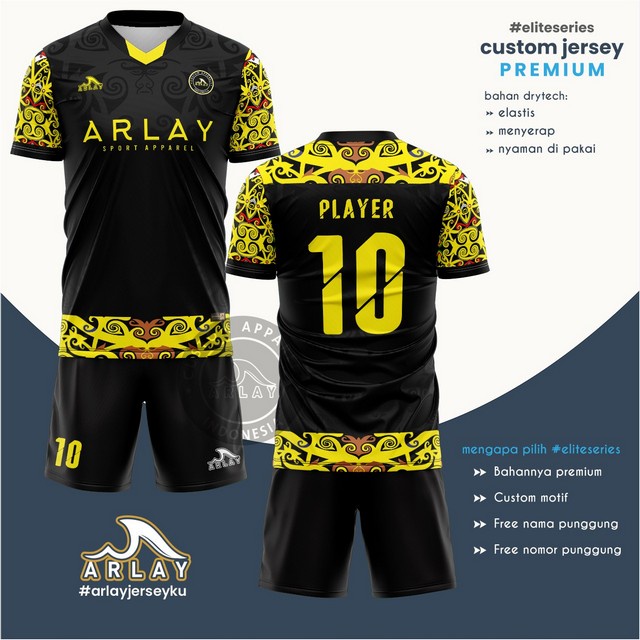 ARLAY JERSEY - BAHAN PREMIUM DRYTECH / HALUS MENYERAP ELASTIS NYAMAN / CUSTOM SETELAN BAJU FUTSAL BO