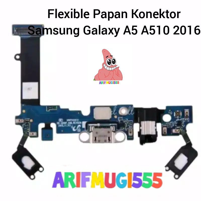 Flexible Konektor Connector Charger Papan Cas PCB Samsung Galaxy A5 A510 2016 Original