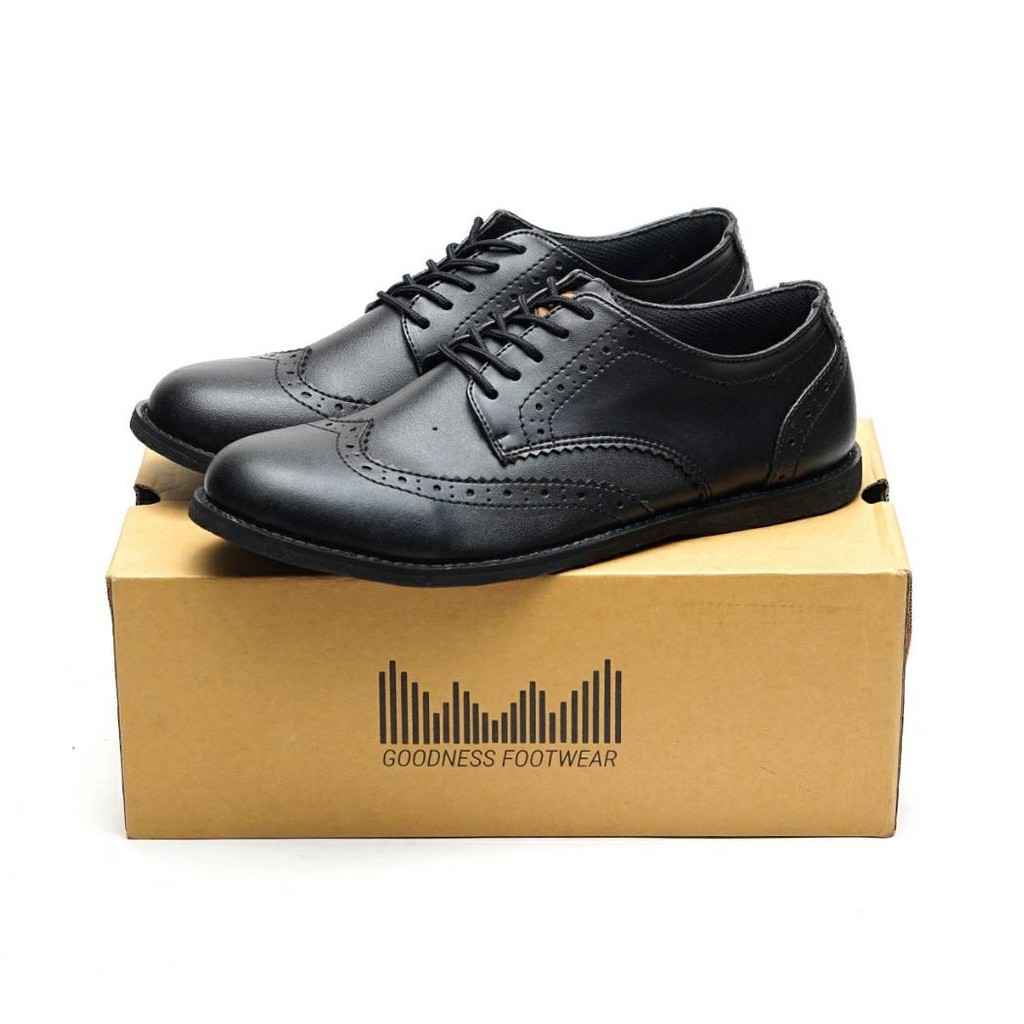 WOLVES BLACK |FORIND x GDNS| Sepatu Pantofel Pria Formal CasualSantai Kasual Cowok Laces Footwear