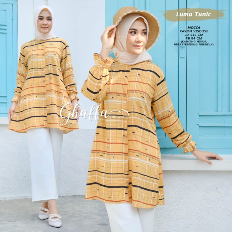 luma tunik rayon viscose by ghaffa label