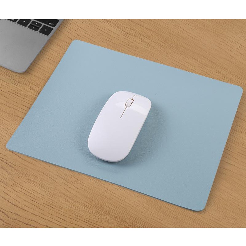 Mouse Pad Gaming Bahan Kulit Pu Dengan Bantalan Pergelangan Tangan Untuk Komputer Kantor