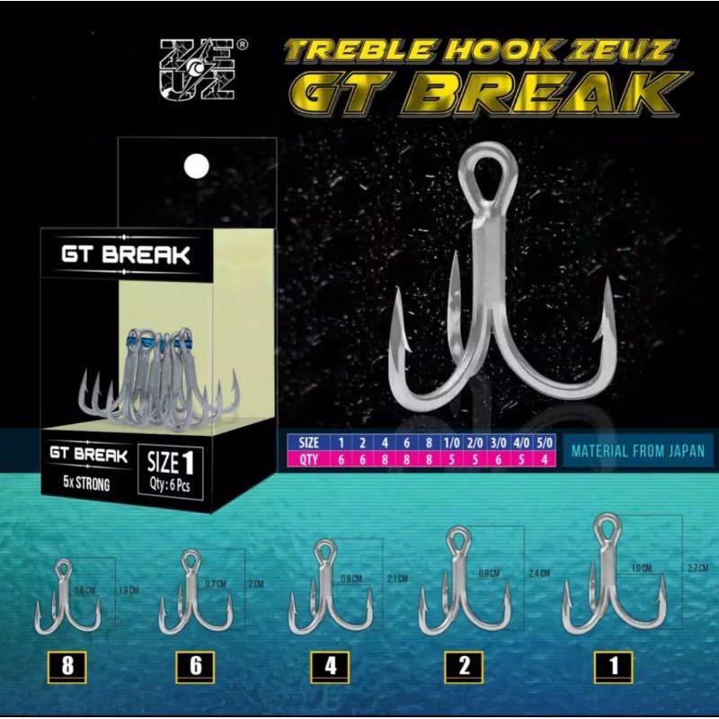 Treble Hook kail GT break Zeus 5X strong