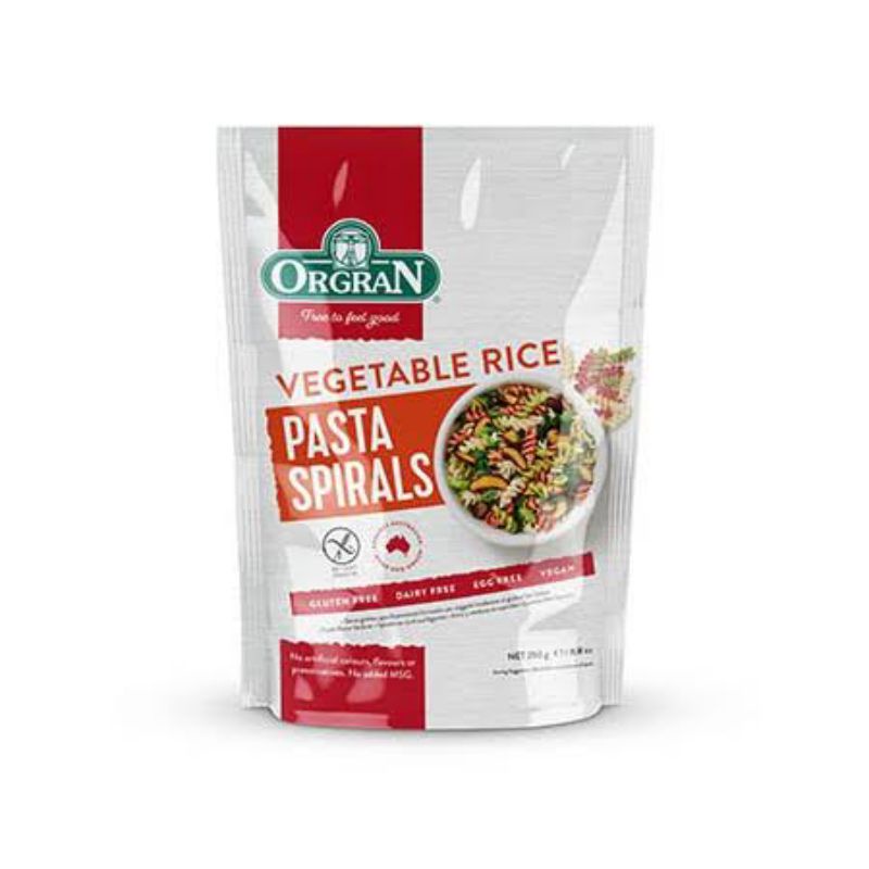 

ORGAN VEGETABLE RICE SPIRALS PASTA 250GR