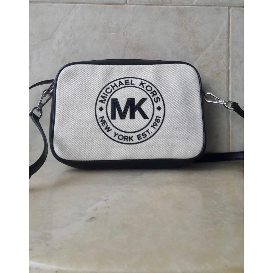 tas michael kors fulton sport large crossbody canvas black multi