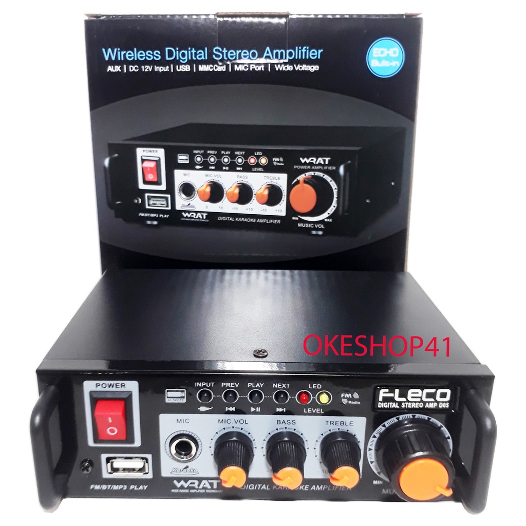 FLECO D-05 Mini Amplifier Bluetooth Stereo Karaoke