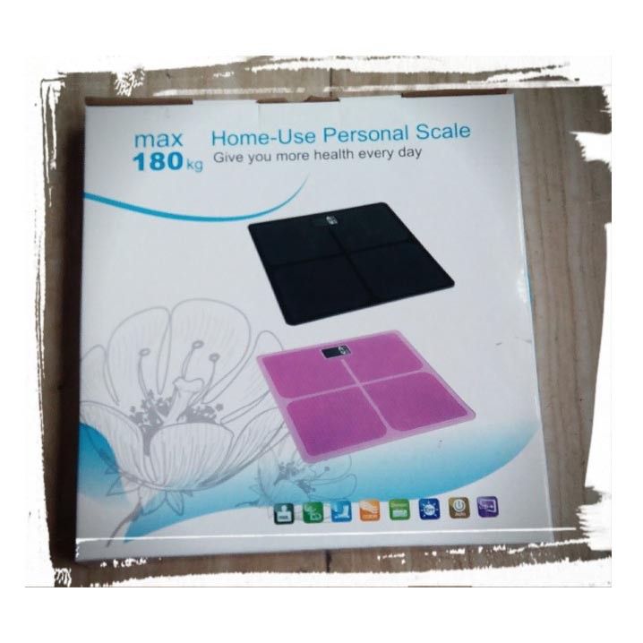 timbangan badan digital 180kg taffware sc 05 black free packing bubble kardus