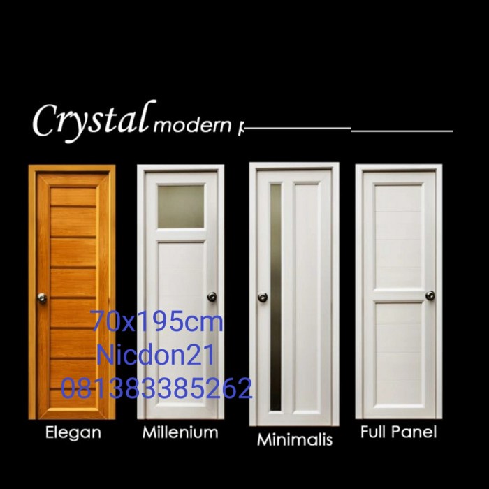 Pintu Pvc - Pintu Kamar Mandi Pvc Crystal
