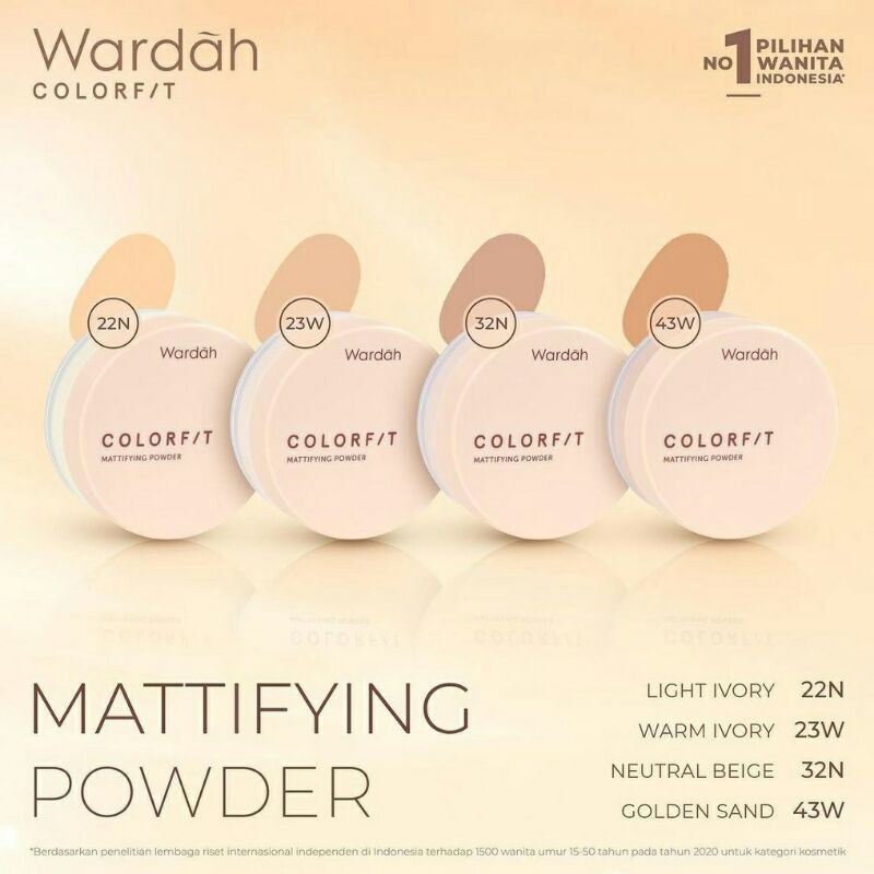 WARDAH Colorfit Mattifying Powder 15gr (Bedak Tabur)