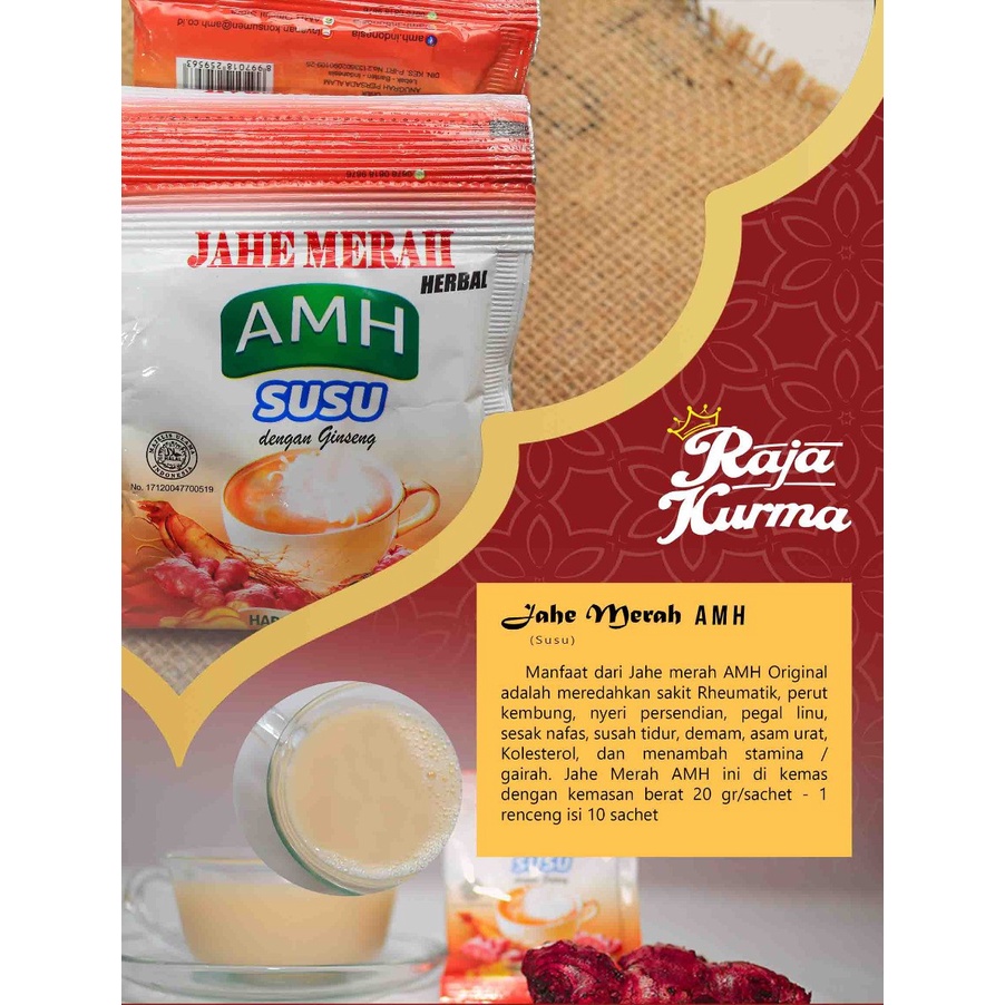 

jahe merah susu amh 1 renceng isi 10