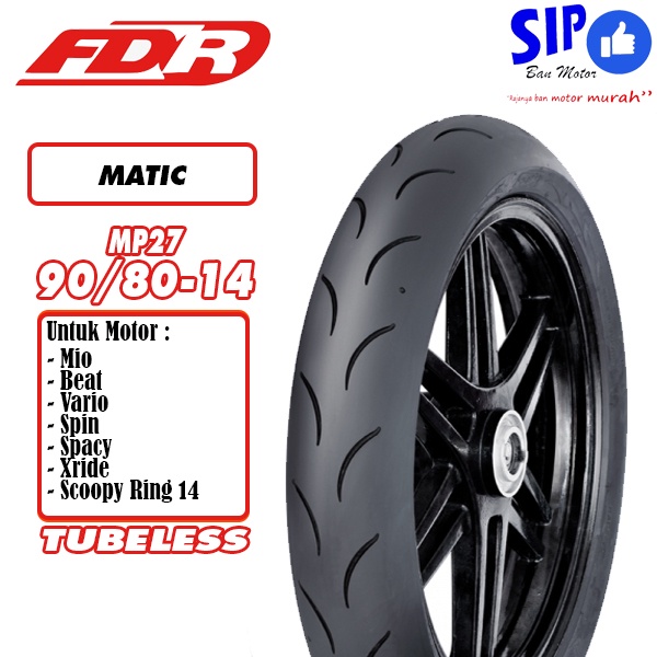 Ban motor matic Soft compound FDR Sport MP27 90 80 14 Tubeless