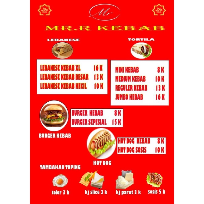 

stiker kebab 160CMX30CM, 60CMX30 CM, 45CMX64CM 1 set