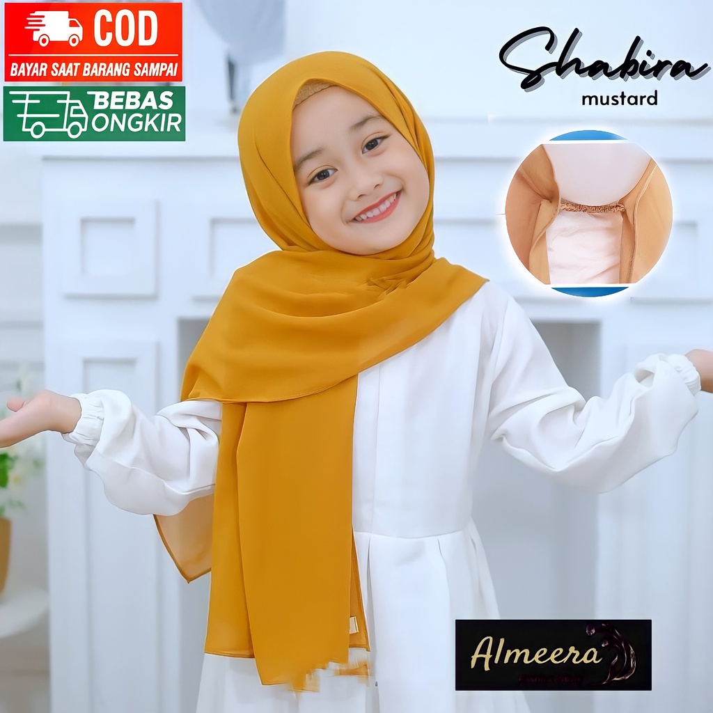 Jilbab Pashmina Karet Kila Anak Diamond / Pashmina Karet Anak - Kerudung Pasmina Anak /- Kerudung Wa
