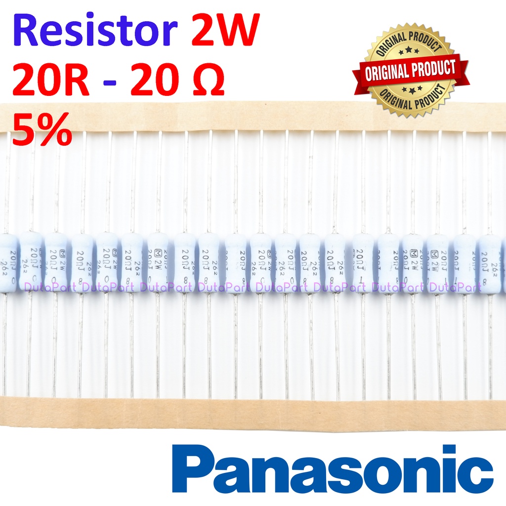 Resistor 20 Ohm 2 Watt 5% ORIGINAL PANASONIC 2W 20R HIGH QUALITY