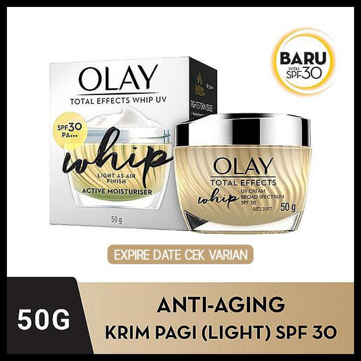 Olay Total Effect Whip Uv Active Moisturizer Spf30 50G - Krim Pelembab - Expire Jun 23