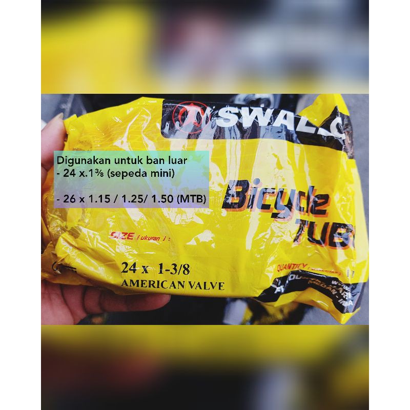 Ban Dalam Sepeda Swallow 24 x 1⅜ | 26 x 1.15/1.25/1.50
