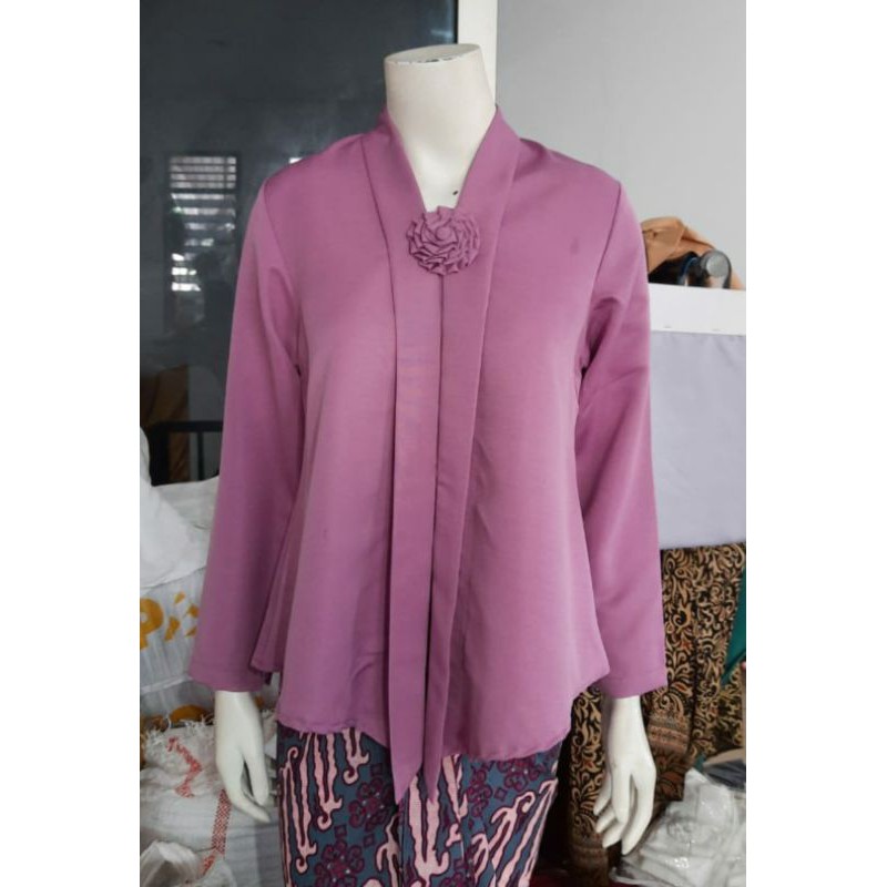 (P92/100) Kebaya floy TANGAN PANJANG kutubaru std-jumbo busui kartini KeroncongBusana (PJG)-Purple