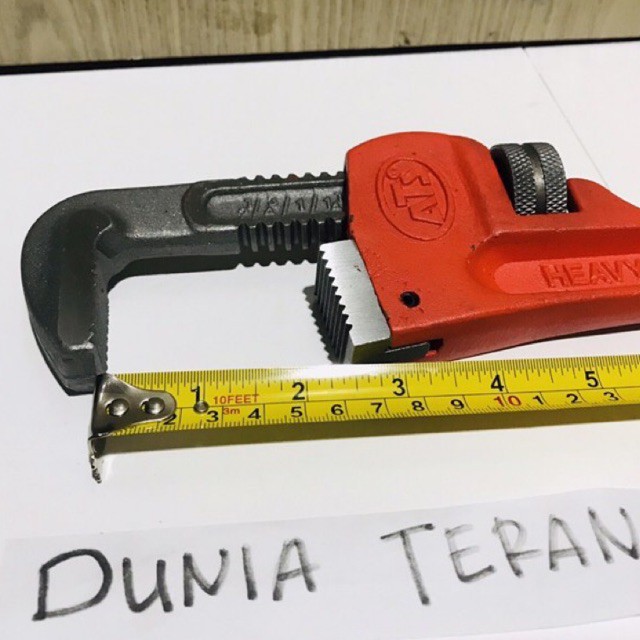 Kunci Pipa ATS 14 in gg Karet - Heavy Duty Pipe Wrench 14in 350mm - Alat Buka Pipa Ledeng 14 inchi