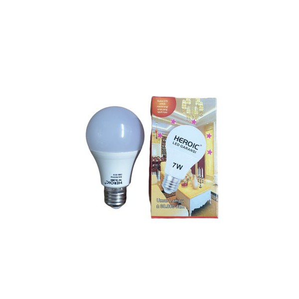 Lampu LED HEROIC Bohlam LED HEROIC 7 Watt Garansi 1 year