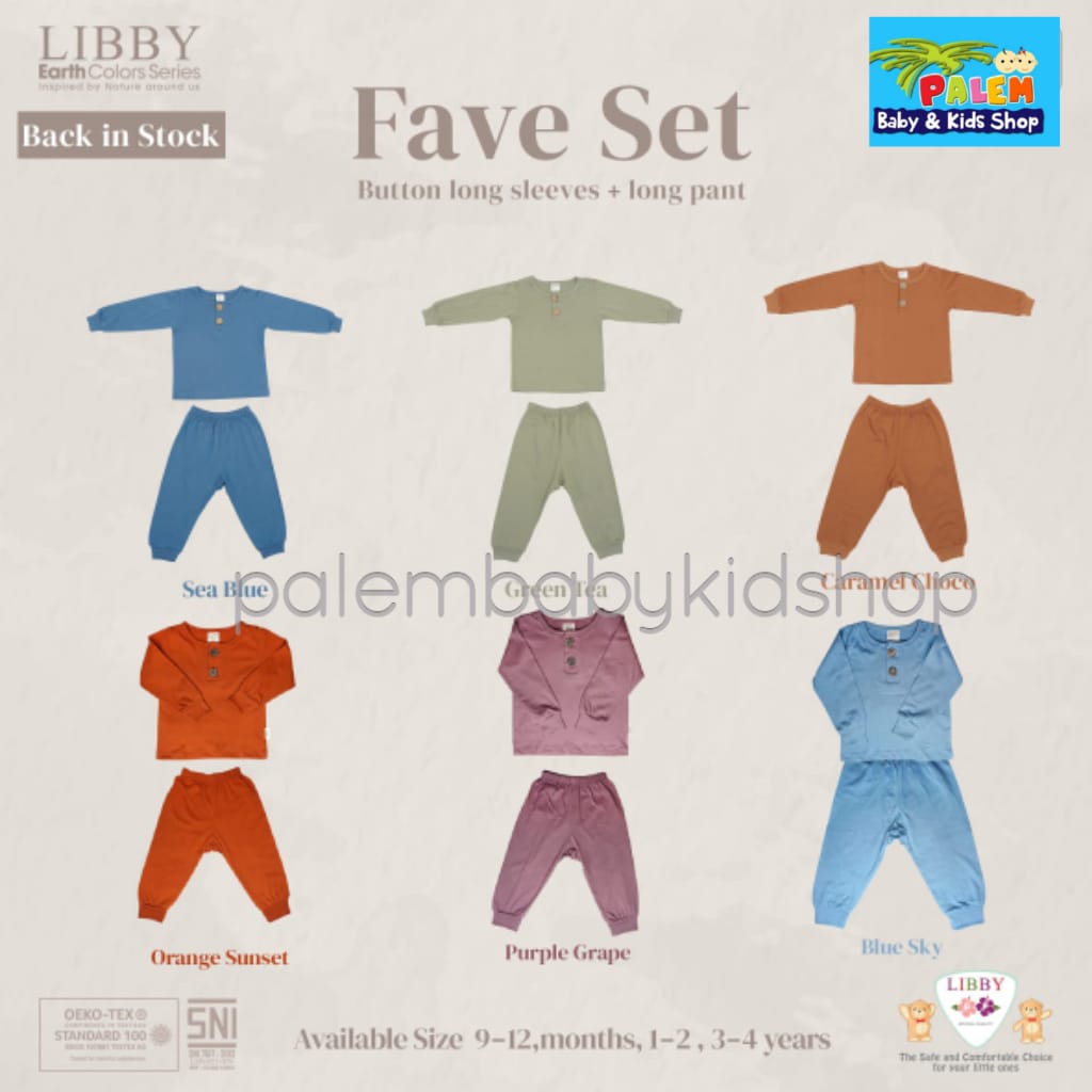 [ terbaru ] libby earth FAVE SET (3)terbaru setelan panjang k. depan isi  (1stel/pack)