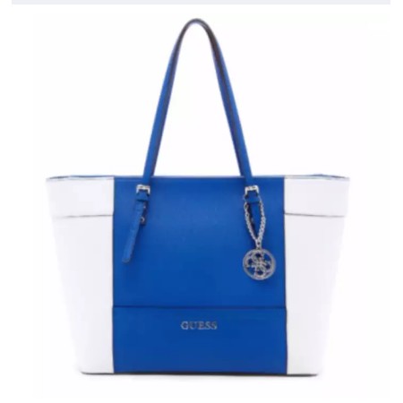Guess Delaney Shoulder Bag - Blue Multi - Tas Wanita Original Limited
