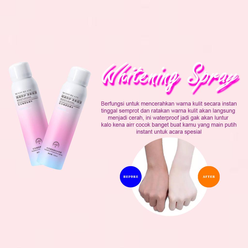 SPRAY PEMUTIH &amp; PENCERAH KULIT BADAN AMPUH PERMANEN CREAM KRIM MAYCREATE BODY LOTION PEMUTIH BADAN