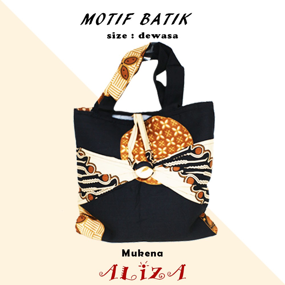 MUKENA DEWASA MOTIF / Mukena Aliza Premium Motif Batik - Random Colour