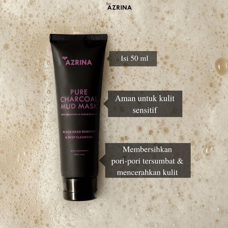 [ READY STOCK ] AZRINA PURE CHARCOAL MUD MASK &amp; ACNE PURIFYING CLAY MASK