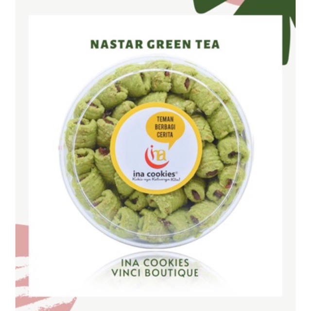 Nastar Green Tea INA Cookies Toples 500 Gram