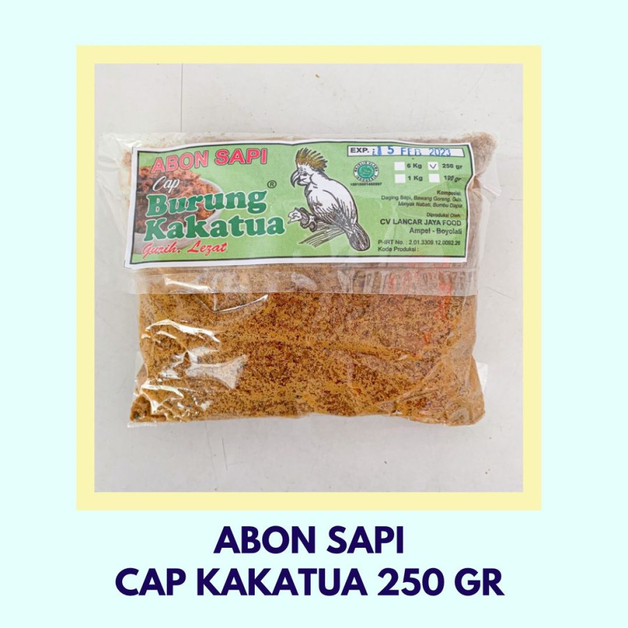 Abon Sapi cap KAKATUA 250 gr