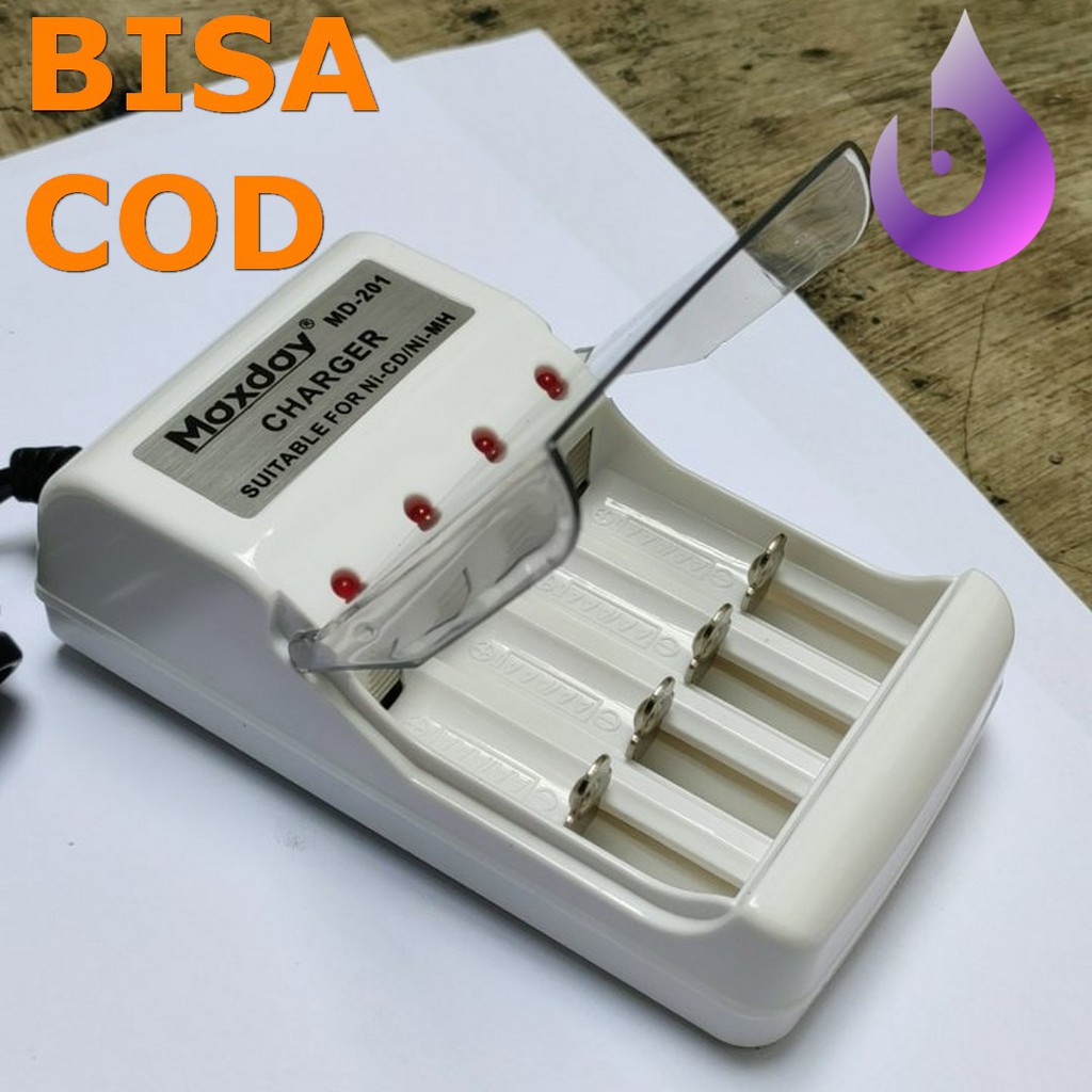 Cas Batrei Charger battery AAA A3 AA A2 4 Slot Maxday Original