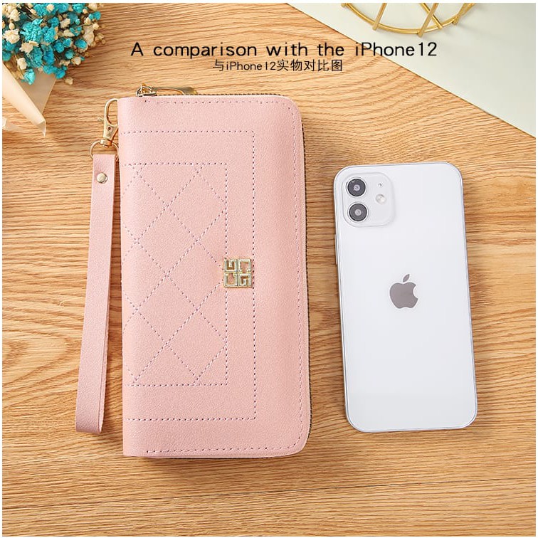 EV D 044-8  Dompet Panjang Relesting Wanita Fashion Korea Import