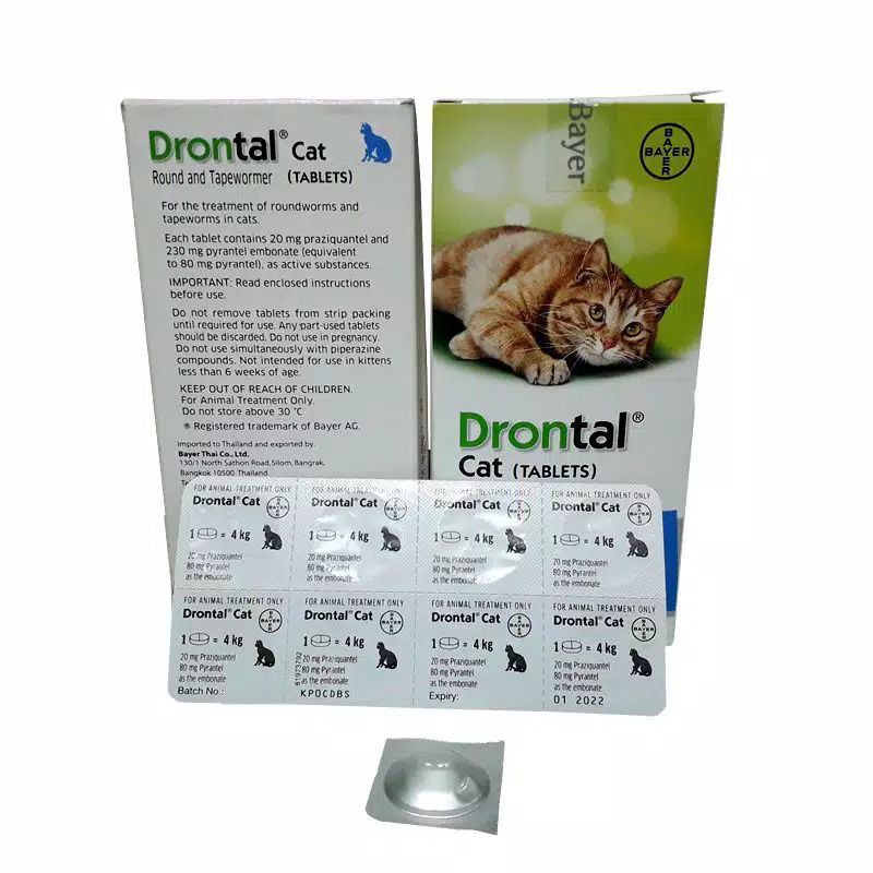 Drontal obat cacing kucing PER BIJI