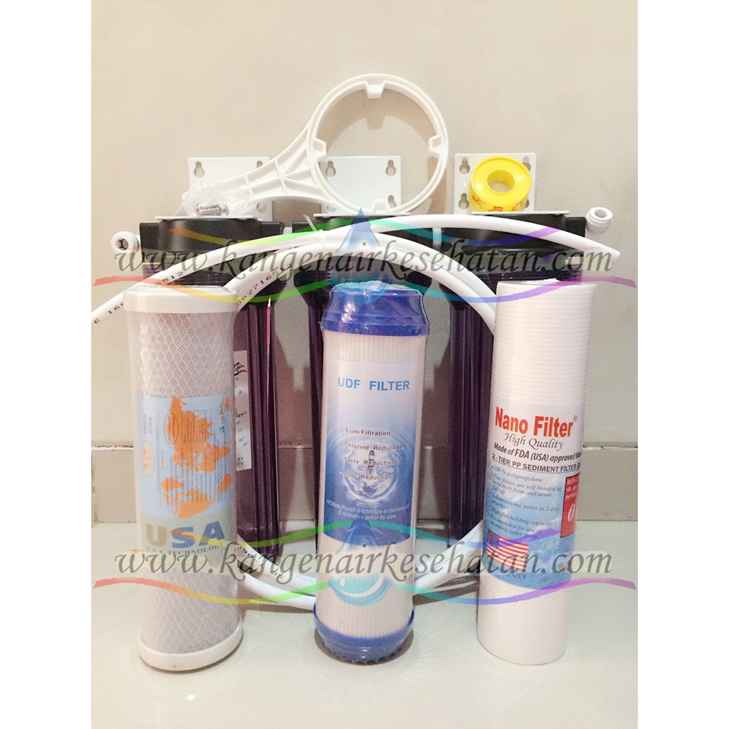 Jual PAKET FILTER AIR 3 TAHAP Nano Sedimen Carbon GAC CTO Carbon