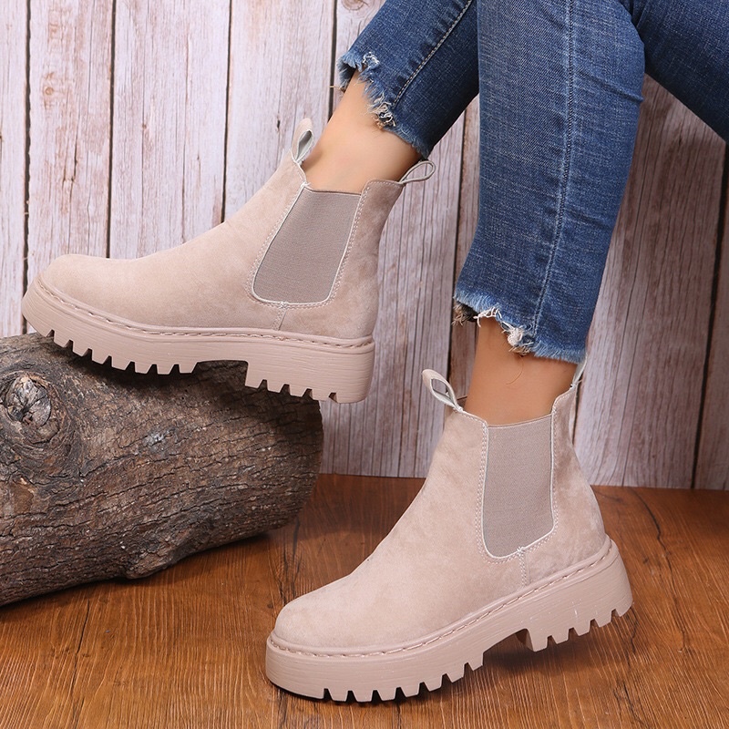 SEPATU BOOTS TANPA TALI ANKLE IMPORT PRIA WANITA KOREA BTS BRITISH BIG SIZE 41 42 43