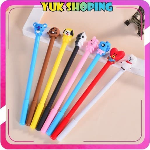

TERBARU YUKSHOPING R147 Pulpen Fancy Gel Pena Karakter Pen Cartoon - GREY VAN