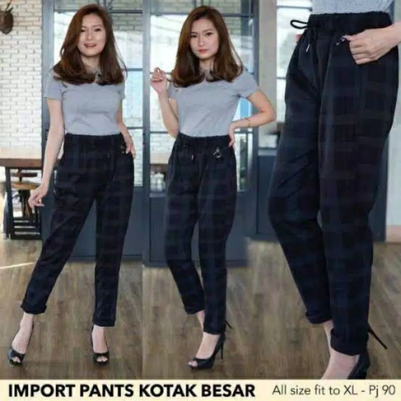  BAGGY  PANTS  FULL MELAR BAGGY PANTS KOTAK  KOTAK  LUNA ZARA 