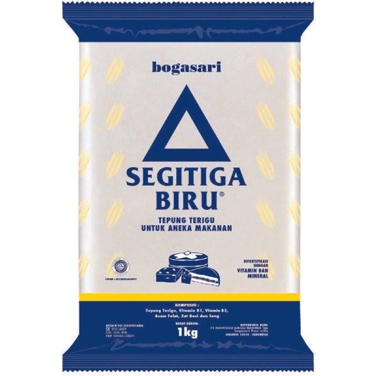 

TEPUNG TERIGU SEGITIGA BIRU BOGASARI 1000GR 1KG 500GR