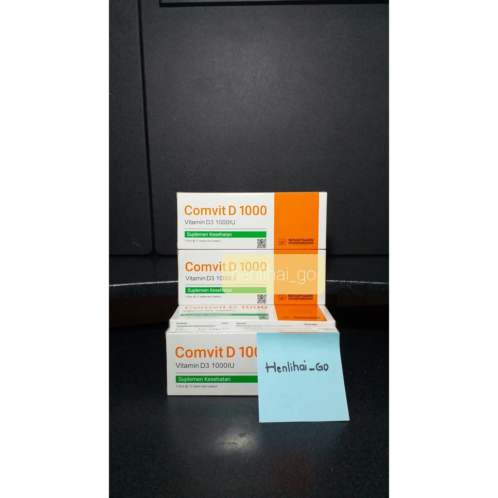 Comvit D 1000 – (Vitamin D3 1000 IU Produksi Novapharin) #henlihai_go