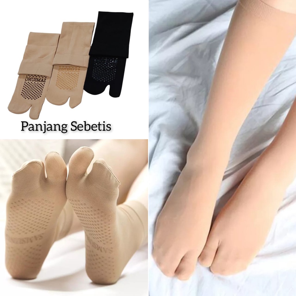 Kaos Kaki Samsung Anti Slip  Bahan Stocking Tebal  Kaus Kaki Wanita Jempol Samsung Anti Licin Panjang  Kaos Kaki 2 Jari Muslimah