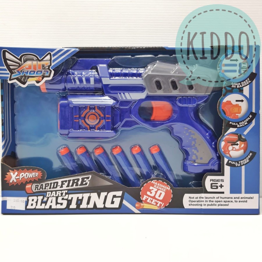 Pistol Nerf Gun - Dart Gun - Air Shoot Blaster Soft Bullet - SNS