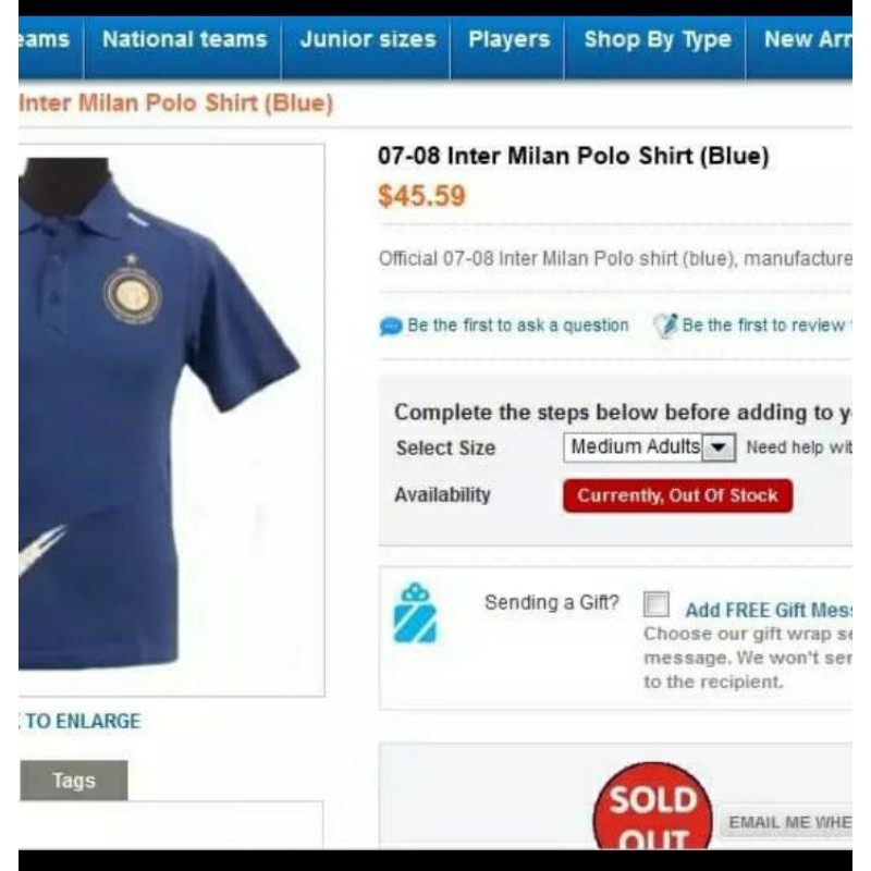 Kaos Polo Centenario Inter Milan 2007/2008