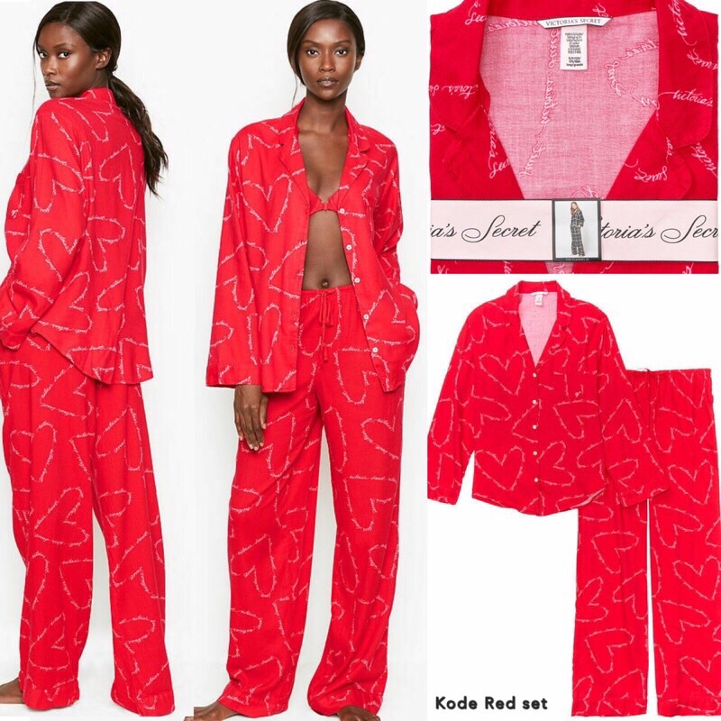 Victoria Secret Sleepwear Red Set