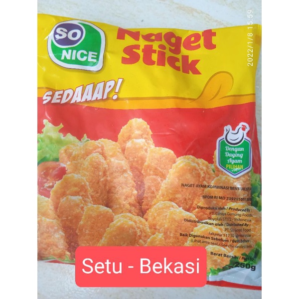 

SO NICE Naget Ayam Stick 250 gr