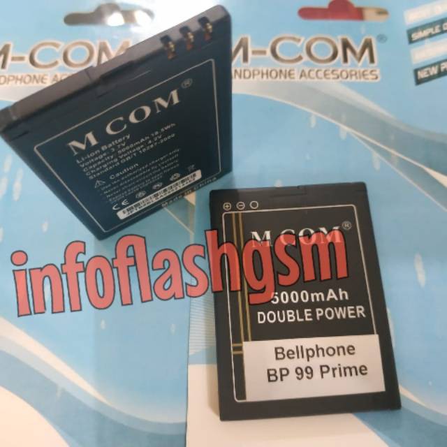 Batre Baterai Double Power Mcom Bellphone BP99 Prime - BP 99 Prime - Gigi Jepit - BL-4D