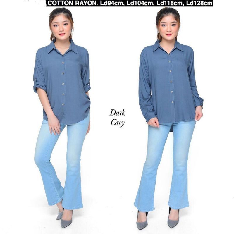 BASIC SHIRTS KEMEJA KATUN LD 94 CM L