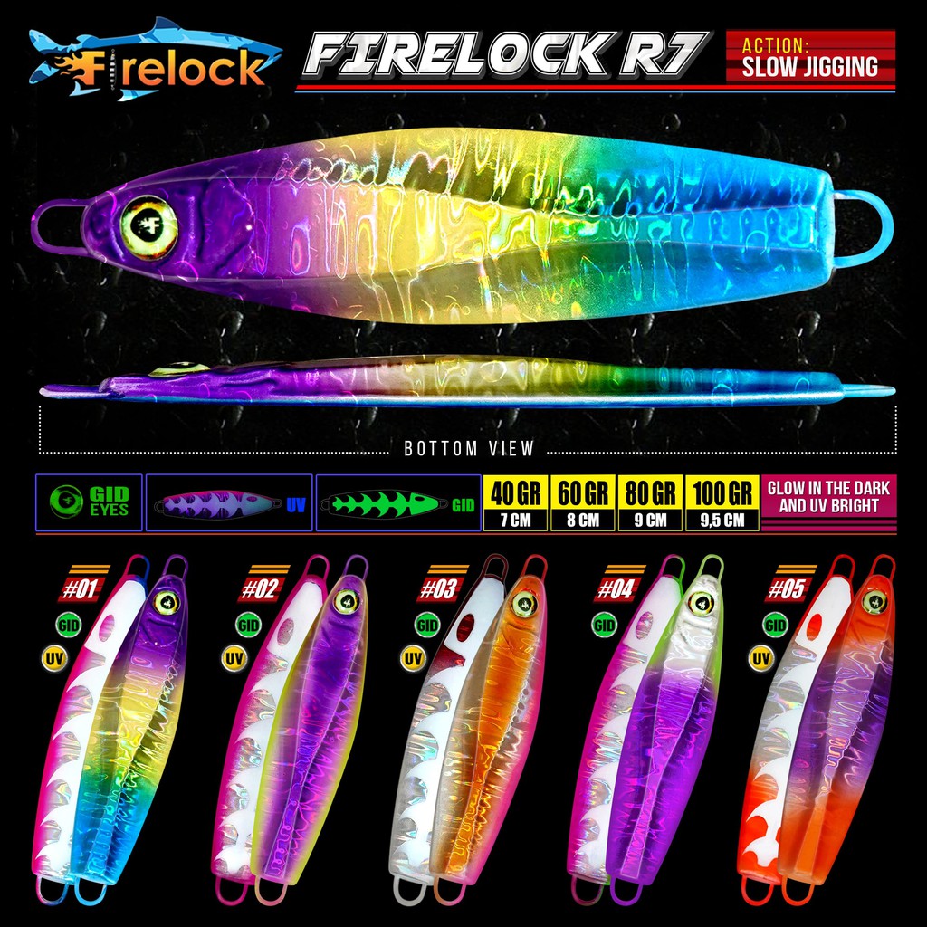 UMPAN PANCING metal jig FIRELOCK R7 40 / 60 / 80 / 100 GRAM