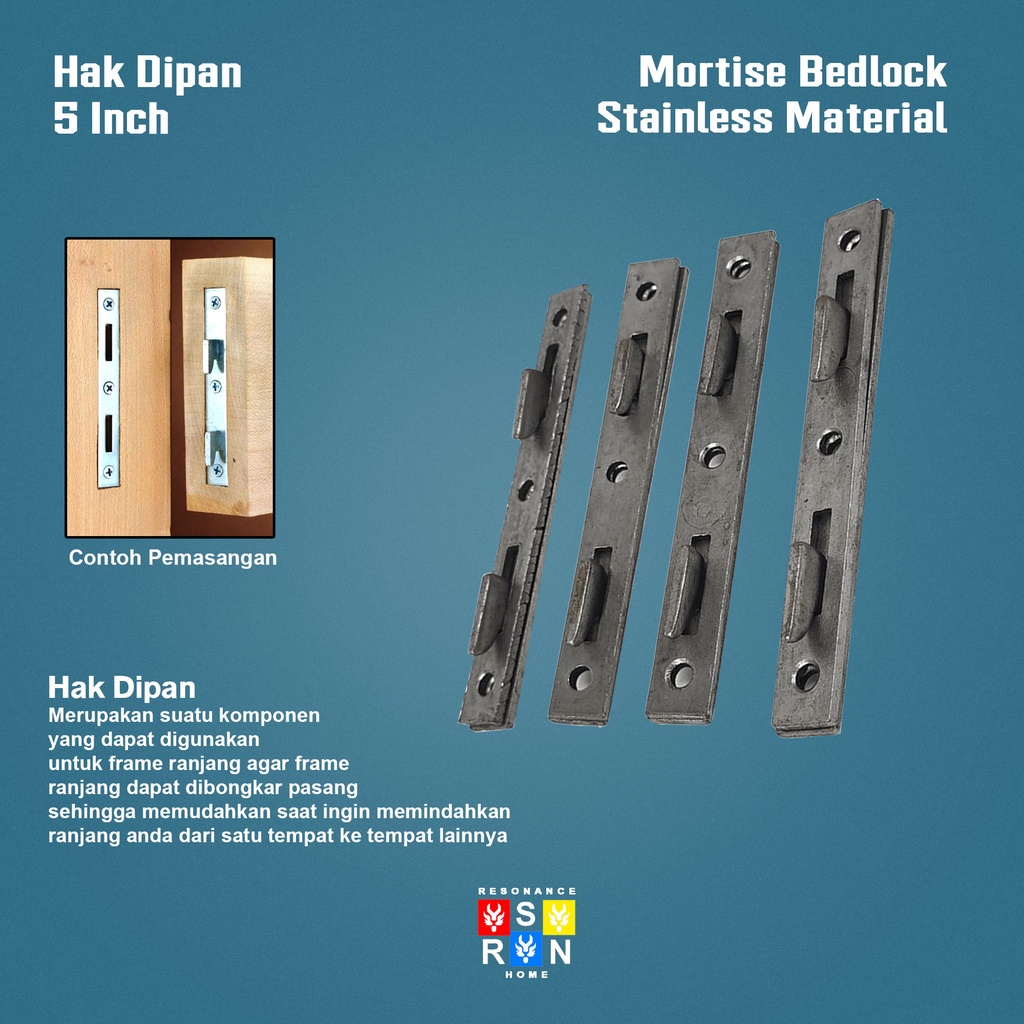 Hak Dipan Bobok 5 Inci (1set - 4 pasang) / Bed Hinge Resonance Home