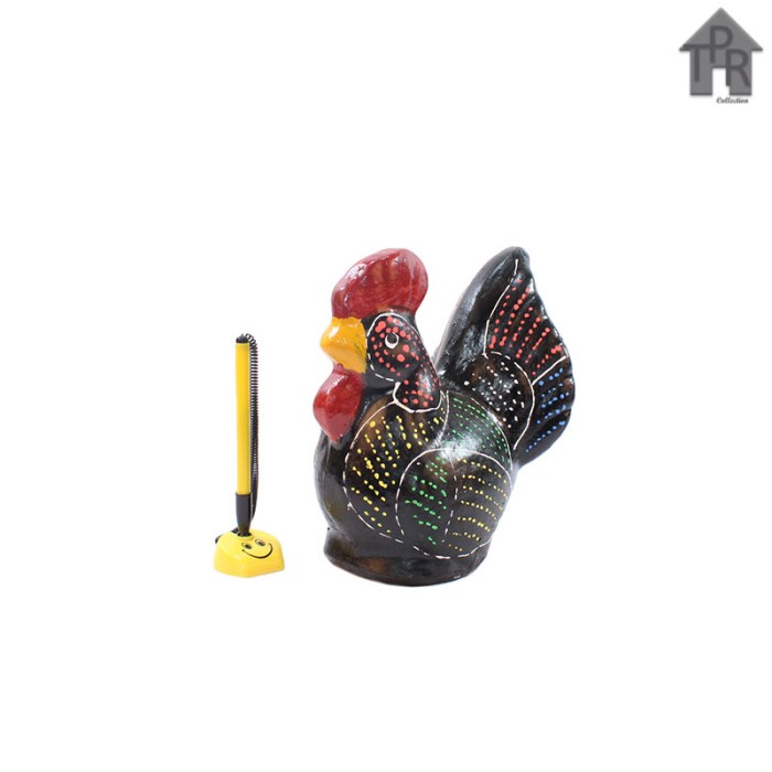 Celengan Ayam Jago Tradisional Dot Painting Mini-T22 / size - SS